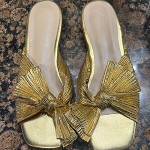 Elegant Gold Women's Slide Sandals